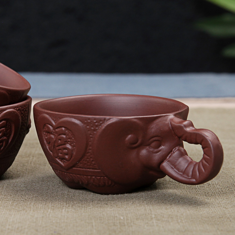 Xin yuan, yixing purple sand cup master cup sample tea cup tea individual cup bowl with a small cup of auspicious handle small cup