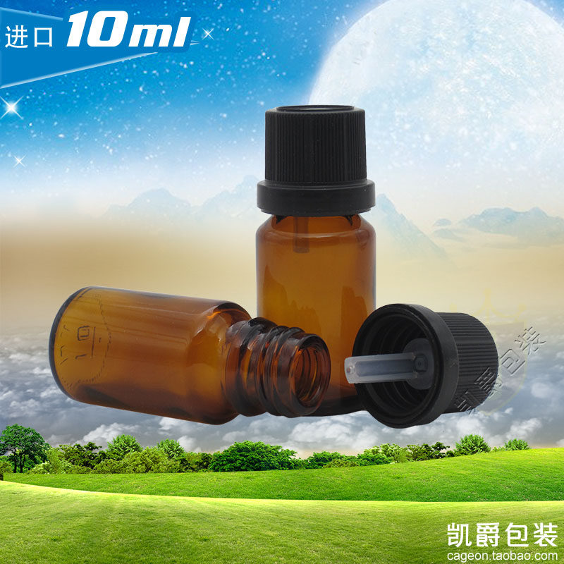 High-grade fully imported essential oil bottle 10ml glass with empty bottle makeup tool new German sealed big head cover
