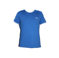 Đầm suông Li Ning mùa hè cotton nam ngắn tay áo thun cổ tròn áo AHSL393-1-2-3-4-5 - Áo polo thể thao áo thun polo