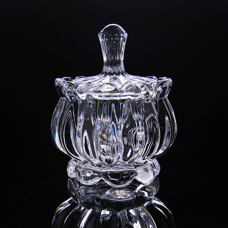 Crystal glass with lid ashtray creative fashion ashtray cute and practical small incense burner ashtray multi-purpose box