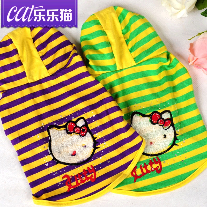 猫猫连帽背心 猫衣服 猫背心 小猫衣服 宠物衣服 猫咪夏装 包邮