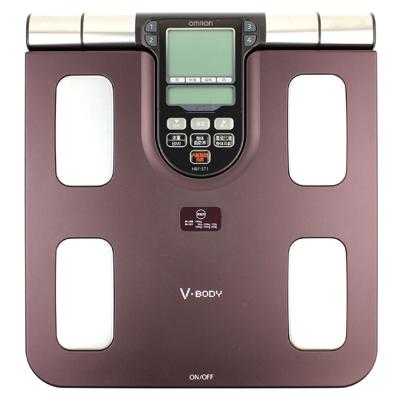 欧姆龙体重脂肪测量器VbodyHBF-371身体健康测脂仪家用电子秤BN1