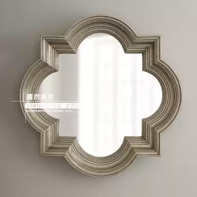 American creative decoration mirror entrance mirror background wall art glass wall decoration hanging mirror makeup mirror bathroom mirror M401