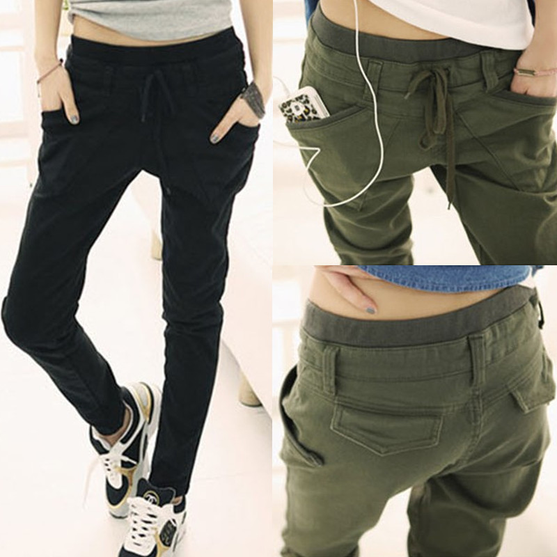 大码女装2017新款微胖mm秋装高腰弹力休闲裤长裤显瘦哈伦裤200斤