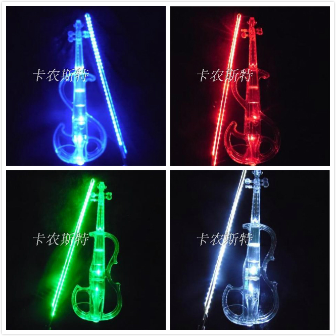 Bluetooth high - end silent crystal violin playing stage performing dedicated transparent electroacoustic electronic violin