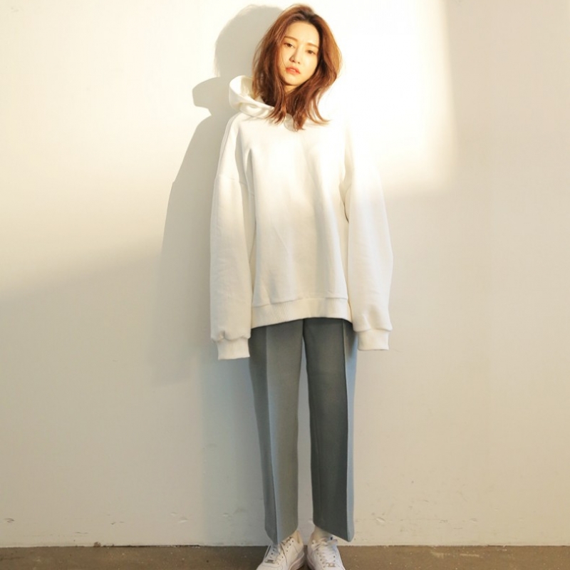 韩国stylenanda官方正品 优雅风中线点缀休闲裤-薄荷色