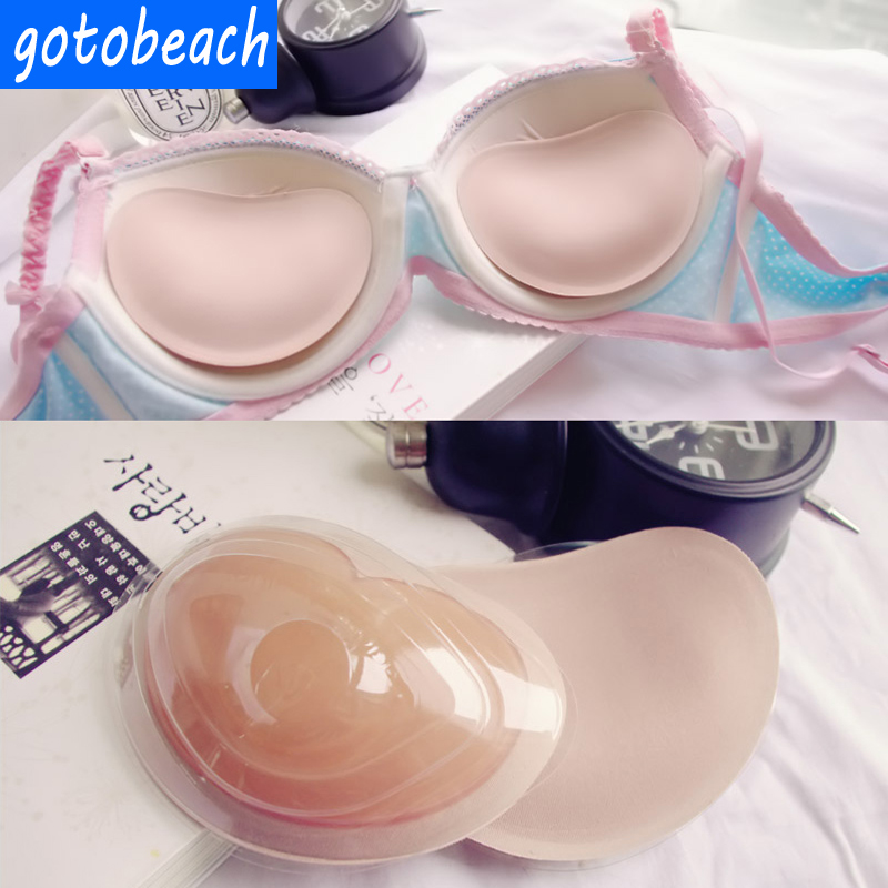 Woman artifact breathable sponge chest pad invisible paste bra underwear pad insert small chest gather swimsuit chest pad woman