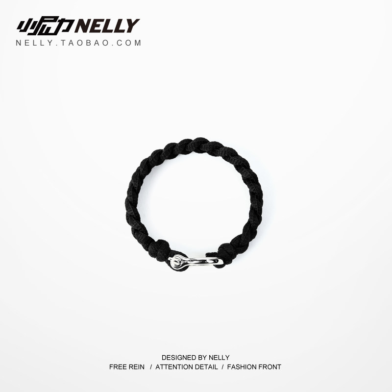 Tide brand retro high street tide brand dead fly basketball men and women woven shoelace chain couples hand bracelet bracelet gift