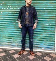 (ROGUE TERRITORY)American RGT West Shirt Western Denim Shirt