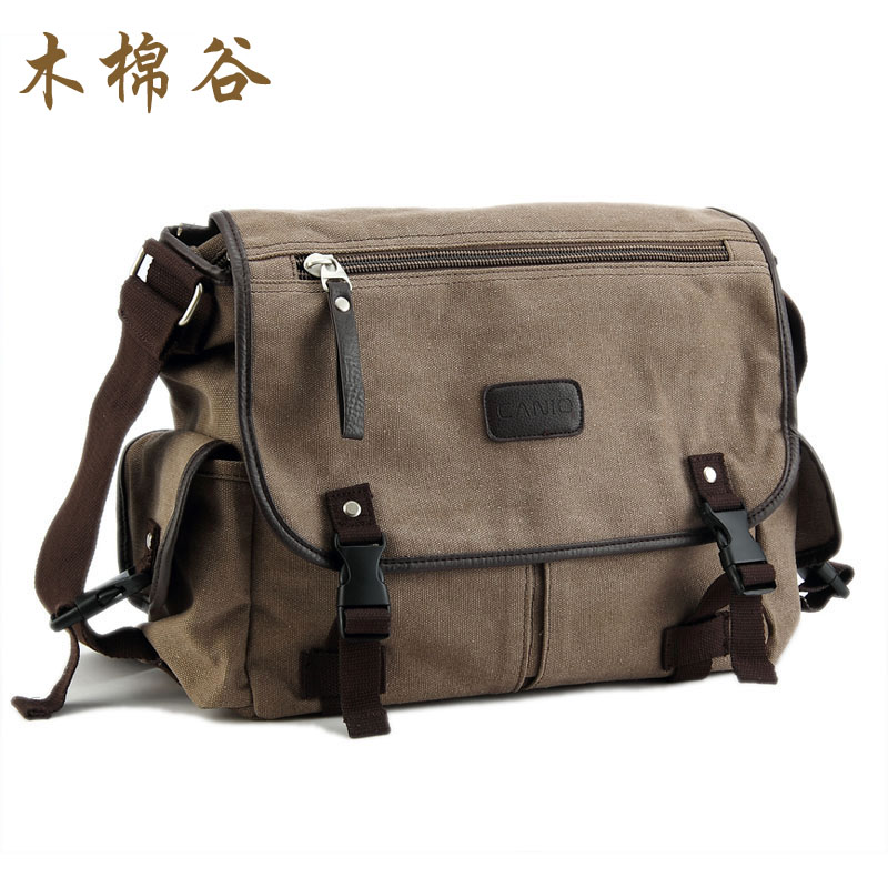 Kapok Valley 2023 new casual shoulder bag school bag canvas bag horizontal section men's bag Messenger bag trend messenger bag