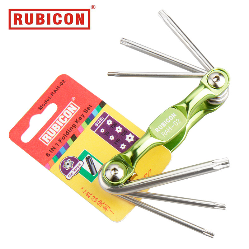 罗宾汉RUBICON RAH-02折叠式带孔星批6合1便携式梅花螺丝刀套装