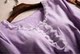 Mùa xuân và mùa đông và mùa đông dài tay nụ ruy băng ngực pad đồ ngủ cotton không mặc áo ngực tròn cổ áo thun dịch vụ nhà phù hợp với phụ nữ mặc bộ pijama nam Bên ngoài ăn mặc