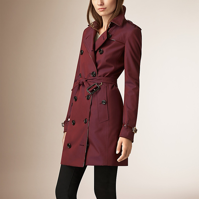 BURBERRY/博柏利漆皮装饰棉质嘎巴甸 Trench 风衣 39775211
