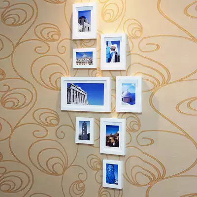Mish Yaju 8 frame vertical wall solid wood Photo Wall photo wall frame wall frame wall creative combination