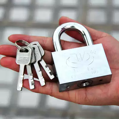 Padlock warehouse lock door lock imitation stainless steel lock anti-theft lock key lock door dormitory cabinet key lock copper core anti-pry