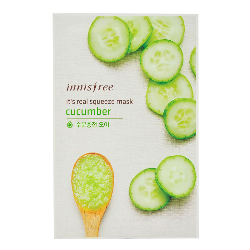 innisfree/悦诗风吟it's real 鲜润面膜 #黄瓜 20ml 一盒4片装