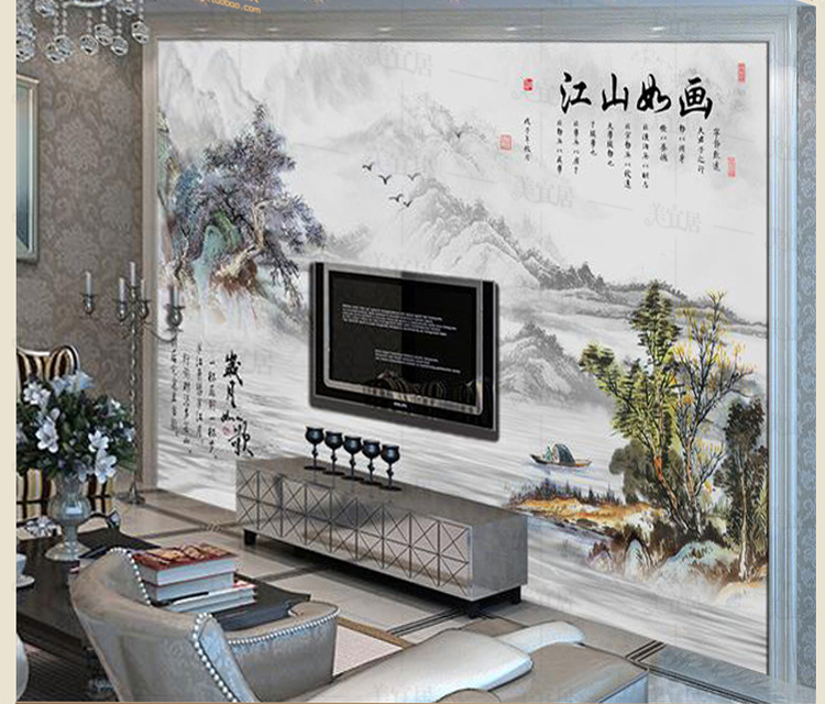 Lobby sofa background wall ceramic background wall TV background ceramic carving porch passage, picturesque