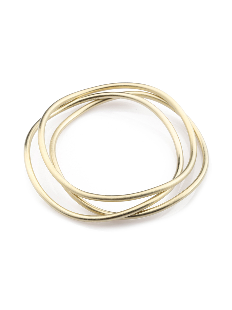DYRBERG/KERN 金色新艺术系列圆环三层手镯