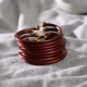 Cool Nicole 3-4,5mm Fine Wood Vine Tây Tạng Shannan Wild Wushu Spatholobi Vòng đeo tay nam và nữ Trang sức thạch anh tóc đen Vòng đeo tay Cuff