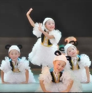 Summer 61 children's happy lamb costumes girls dance fluffy gauze skirt happy stage costumes