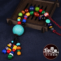 National Wind Necklace Retro Sweater Chain Long Style Fashion 100 Hitch Colorful Spring And Summer Hanging Pendant Adornment Pendant Hanging woman