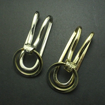 Dongguan Broken Copper pure copper key buckle pendant key waist hanging accessories Creative hand fine polished belt U shaped hook male