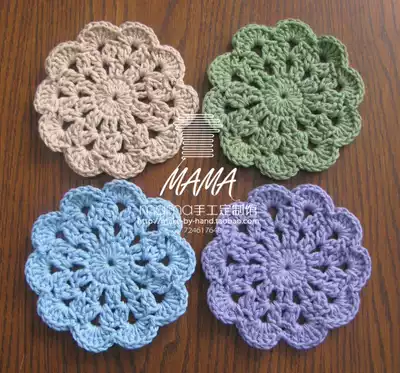 Finished high-end handmade wool Sen female British style pastoral style beautiful wear-resistant coaster custom gift