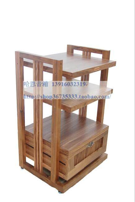 Superaristocratic quality Reputation High-end Sound Rack CT-3 With Drawer Single Triple Layer Black Walnut Wood Enclosure