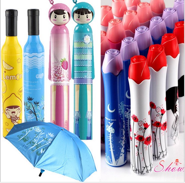 Set To Advertise Umbrella Gift Umbrella Wine Bottle Umbrella Clear Umbrella Creative Umbrella Anti UV umbrella Inprint LOGO