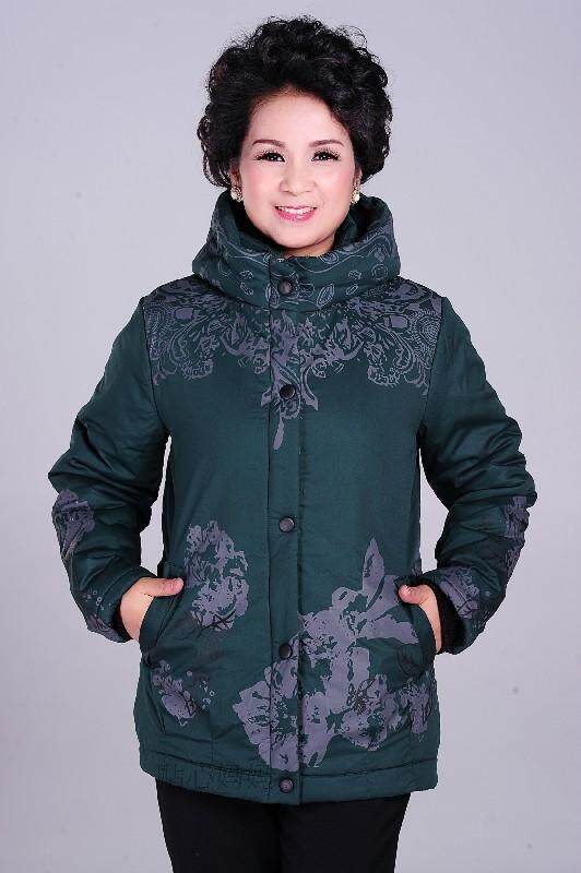 Winter clothes in old age women's cotton clothes jacket Mom dress cotton clothes thickened large size Older cotton padded jacket Grandma cotton clothes