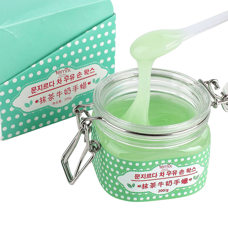 Temix抹茶牛奶手蜡嫩白保湿去死皮角质手膜嫩滑美白脱皮老茧手套
