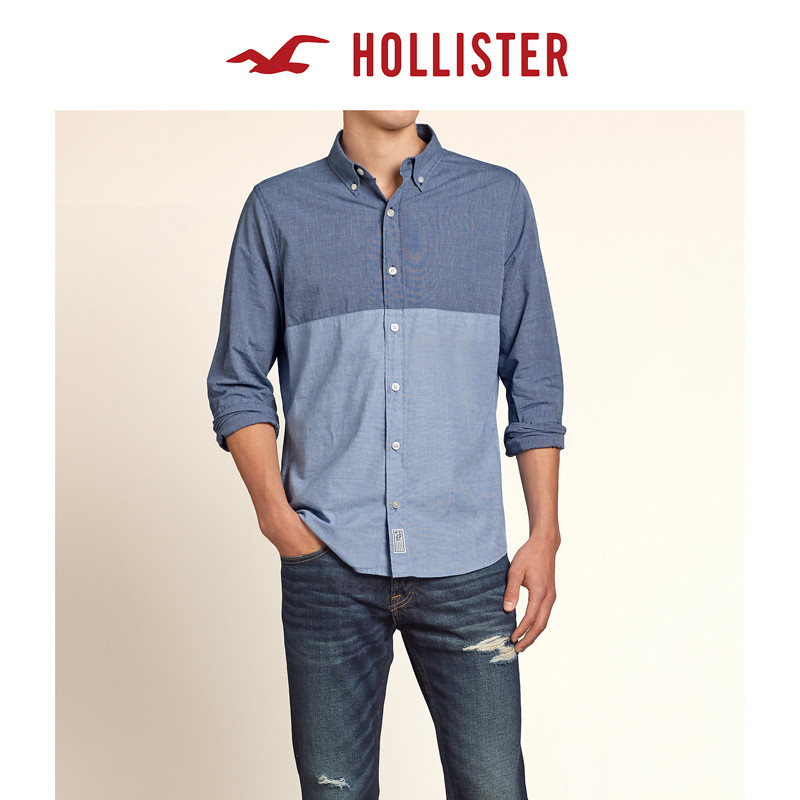 Hollister色块衬衫 男 94352