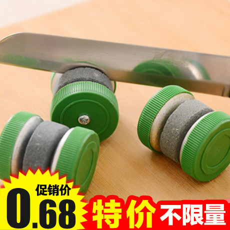 Round kitchen household fast natural grindstone Japanese sharpener Kitchen knife tool Professional scissors stick