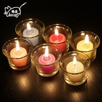 Spring Festival confession candle Scented candlestick glass Birthday Candlelight dinner Romantic love-shaped hand-held incense wax