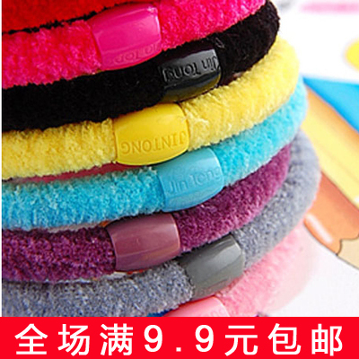 Velvet hair ring Popular wild style Wild high elastic candy color velvet hair ring Hair ring Hair ring disc hair rope