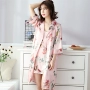 Mùa xuân, mùa xuân và mùa thu, đồ ngủ bằng lụa, sling gợi cảm, áo sơ mi lụa băng mùa hè nữ, váy ngủ, áo ngủ, dịch vụ gia đình hai mảnh - Giống cái đồ lửng mặc nhà