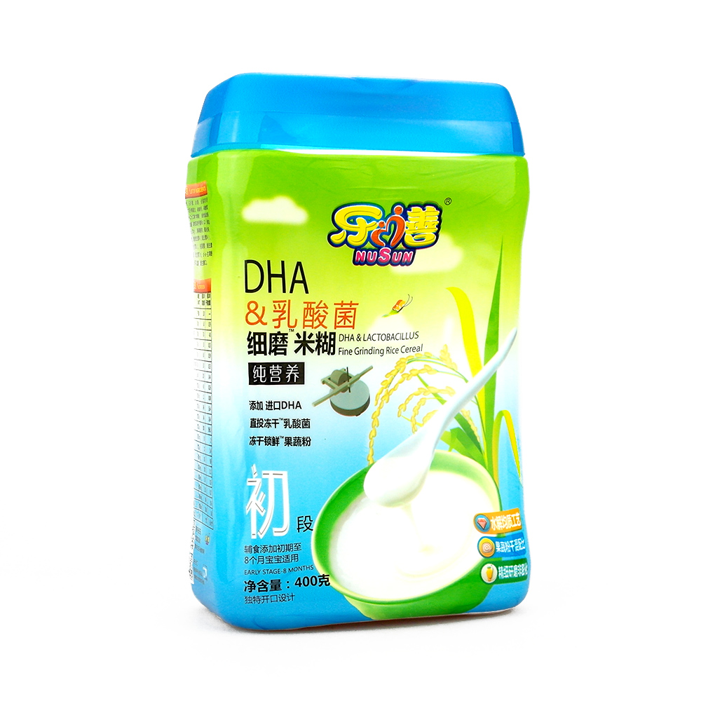 臣生乐僐DHA乳酸菌细磨婴幼儿米糊宝宝米粉初段辅食400g CS2504