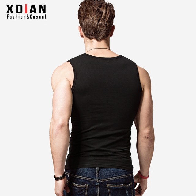 Continue to point men's wide shoulder vest men's pure cotton V-neck bottoming sleeveless vest men's tight-fitting sports fitness self-cultivation trendy