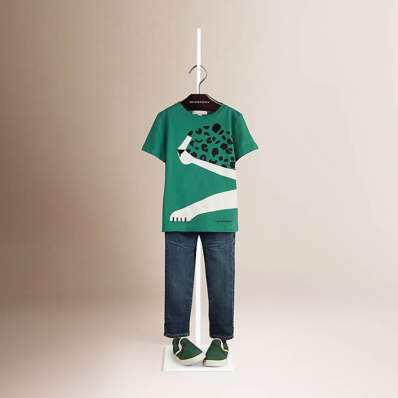 Burberry博柏利 猎豹图案棉质 T 恤衫 40092581