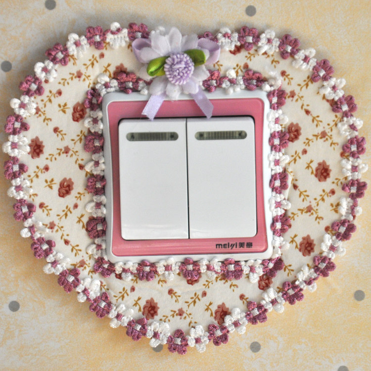 开关防尘贴 田园风格开关贴开关套布艺开关套插板套插座套