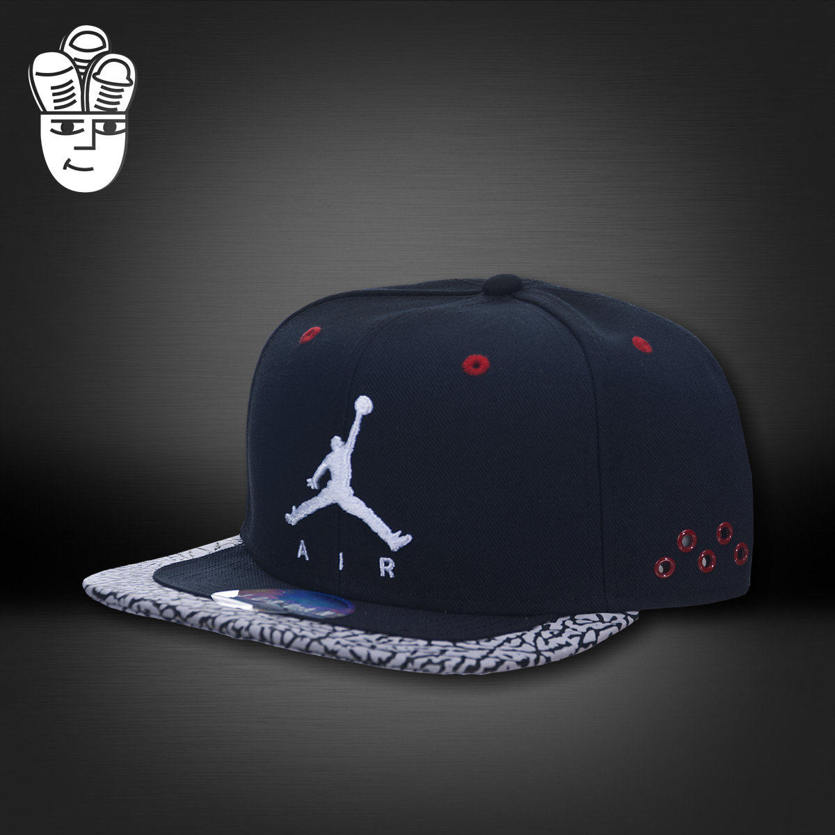 Air Jordan Jumpman Strapback AJ棒球帽 爆裂纹平沿帽 休闲帽
