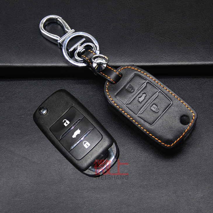 专用于16款长安逸动钥匙包真皮欧尚汽车钥匙套扣改装用品保护套