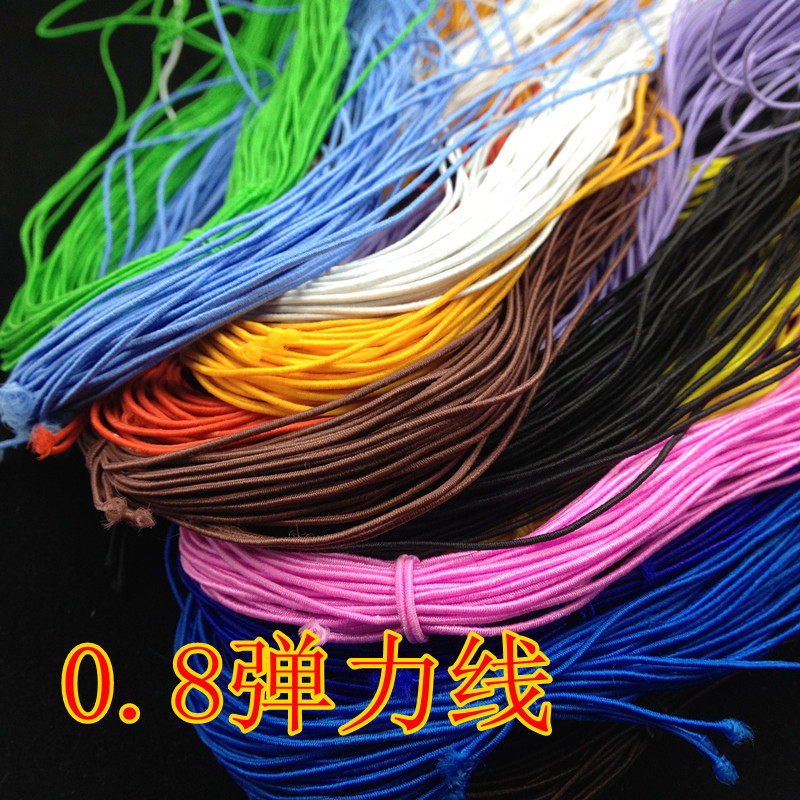 DIY Handmade Wire 0 8MM Tightness Rope Buddha Bead Rope Elastic Rope Purple Sandalwood Pendant Rope Accessories Accessories