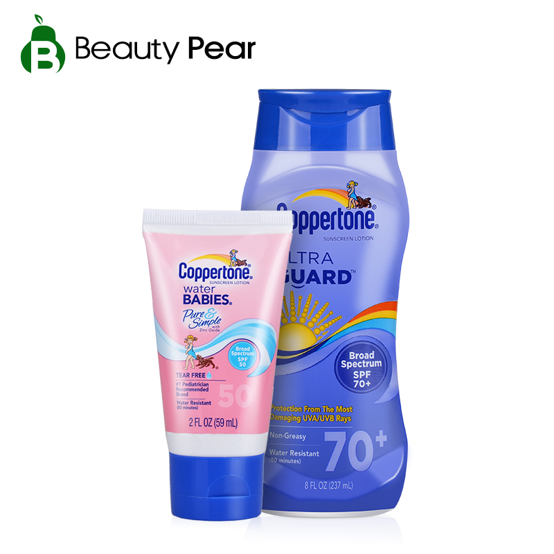 美国水宝宝防晒霜防晒乳套装SPF70+SPF50 高倍防晒防水