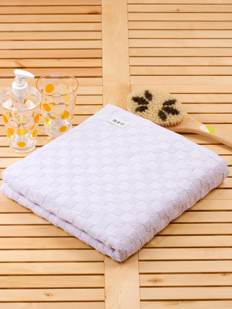 UCHINO|日本制薰衣草紫凹凸提花浴巾