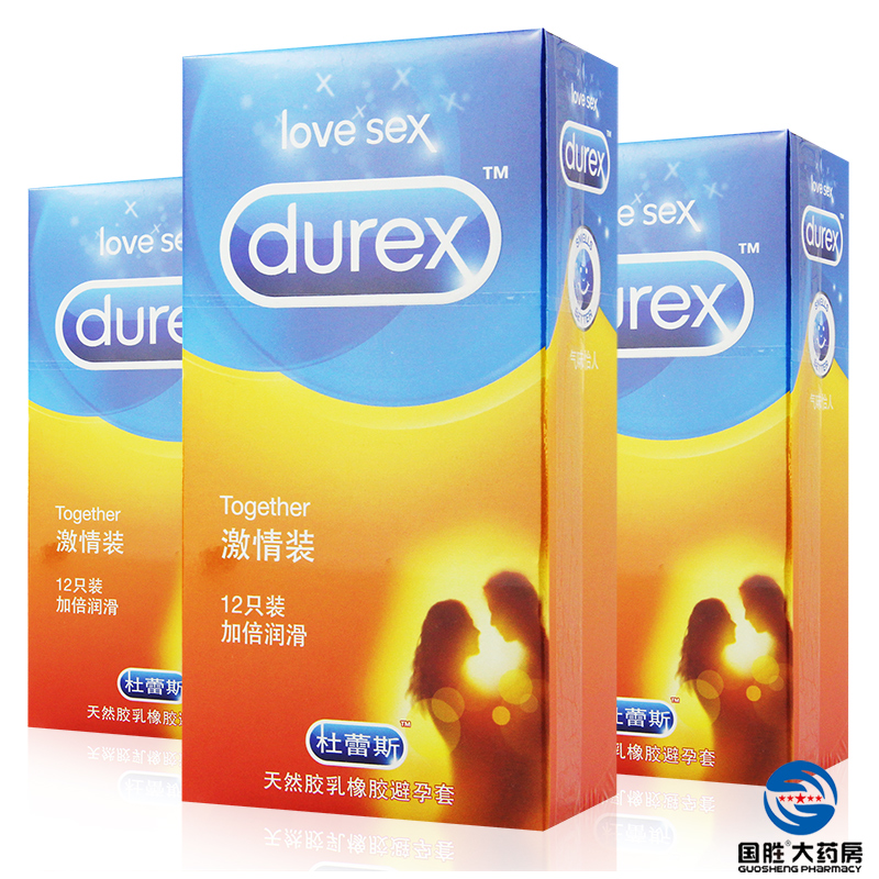 杜蕾斯激情装 12支 安全套 天然胶乳橡胶避孕套 成人用品