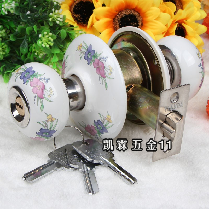 Ceramic Ball Lock Ball Lock Ceramic Lock American Bedroom White Door Lock Room Door Spherical Lock Door Lock