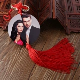 Творческая тепловая передача пустой кулон круглый подвеска персонализированные индивидуальные украшения китайского узла однопользованная печатная диаграмма