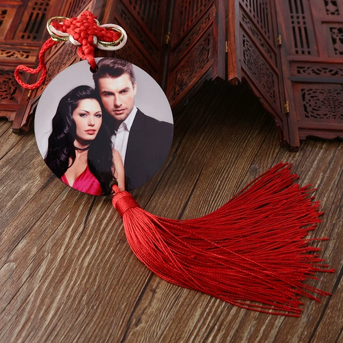 Творческая тепловая передача пустой кулон круглый подвеска персонализированные индивидуальные украшения китайского узла однопользованная печатная диаграмма