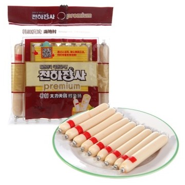 韩国海地村鳕鱼肠儿童辅食宝宝零食奶酪DHA芝士肠鱼肉肠进口90g